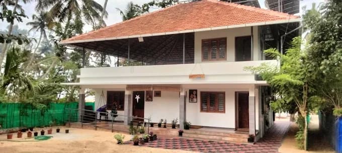 Front view at sunset