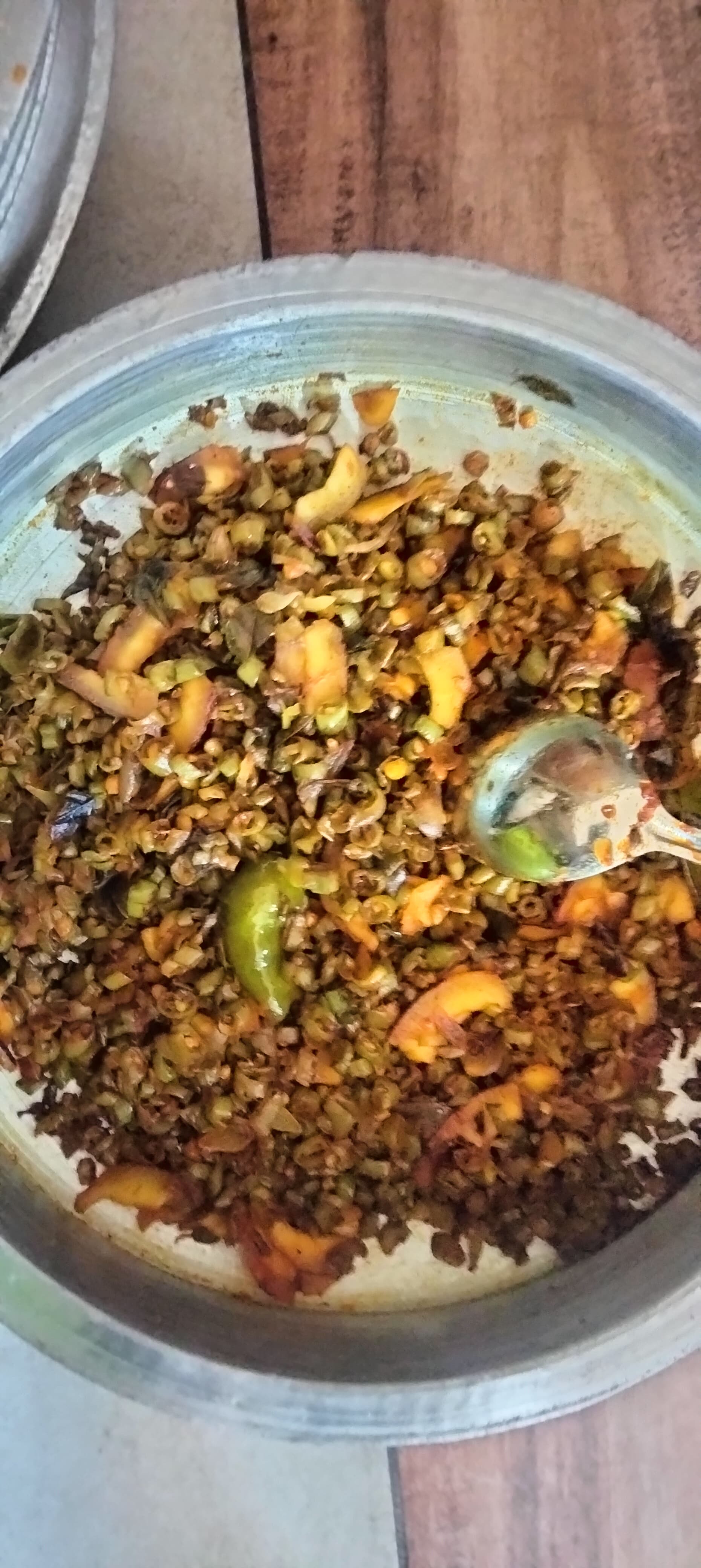 Table spread of food