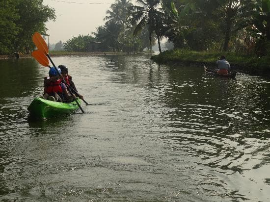 Kayaking in Kerala Backwaters