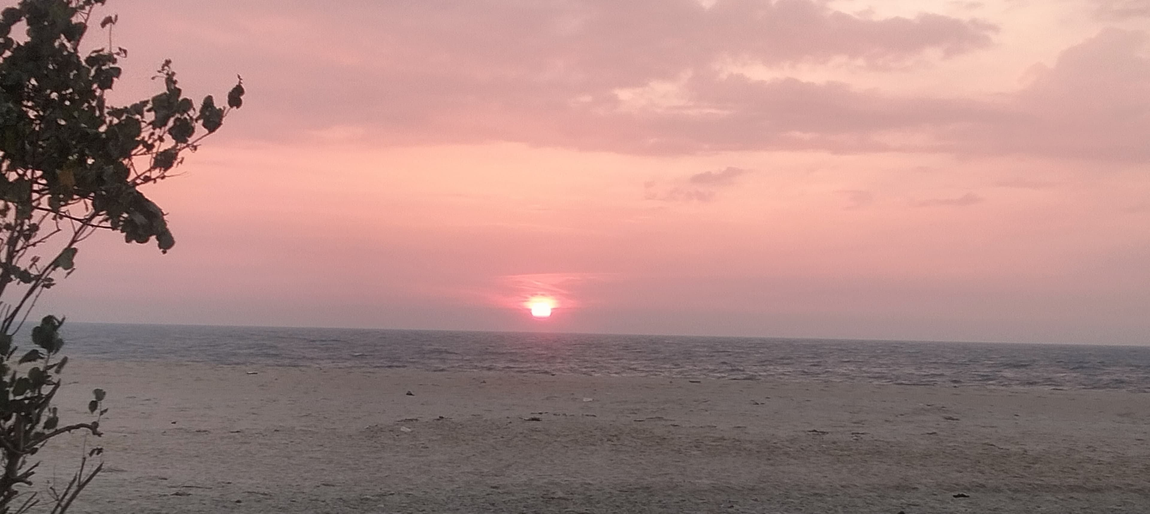 Beach sunset on the beach